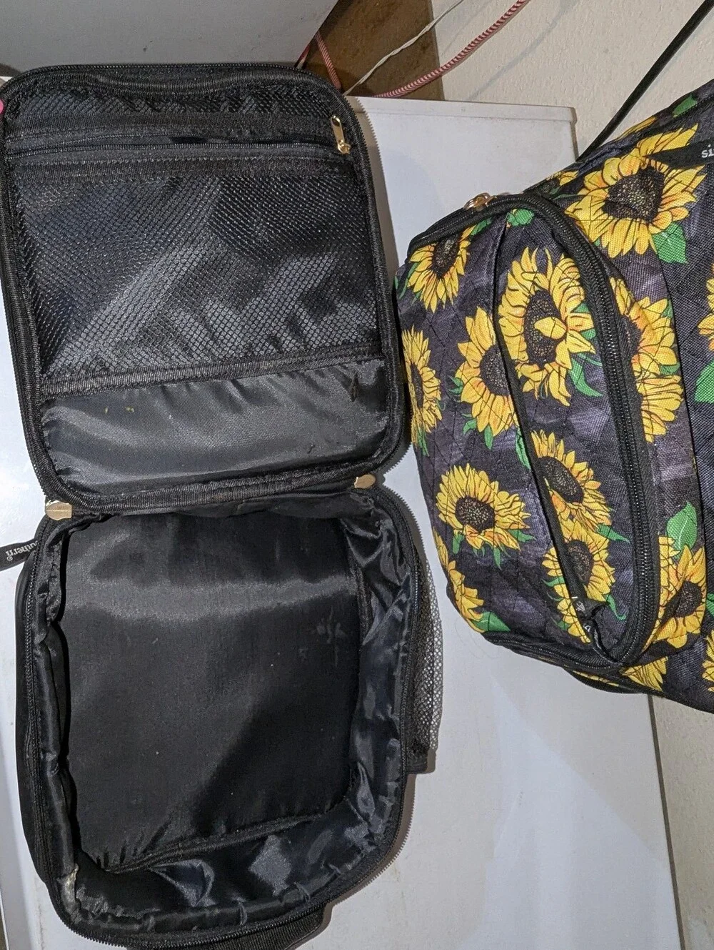 Simply Southern Sunflower Quilted Backpack and Lunch Bag Set - Black & Yellow